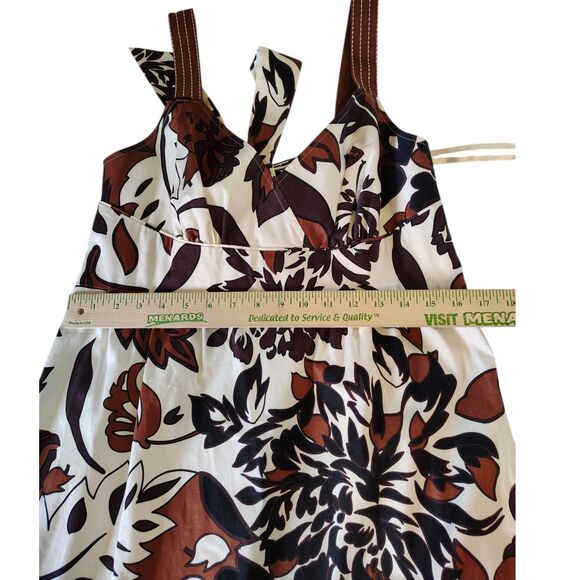 Chic Sweetheart Bust Sleeveless Neutral Tone Midi Sundress Size 14 - Picture 7 of 10